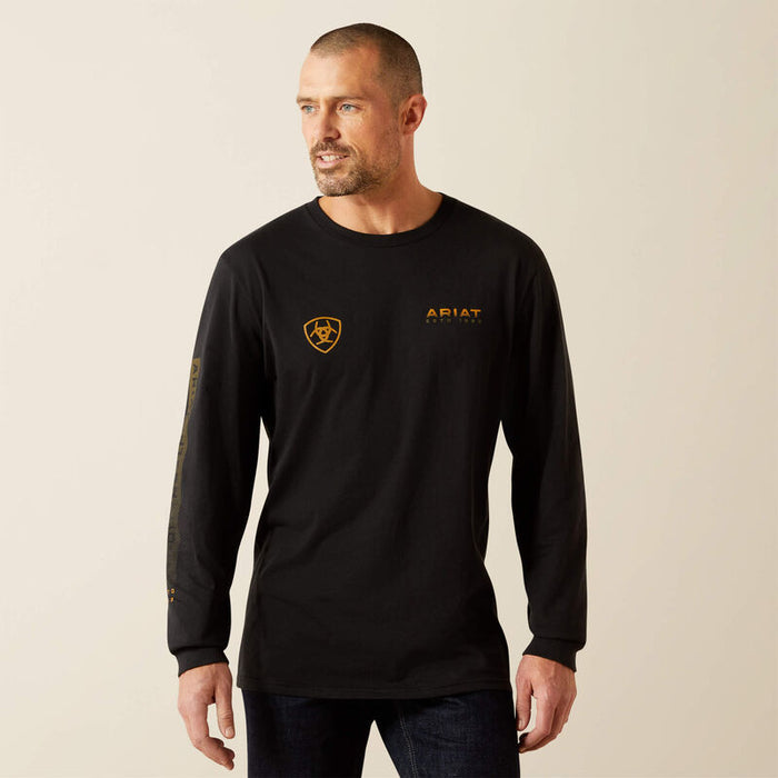 Ariat Men's L/S Clean Stripe T-Shirt in Black