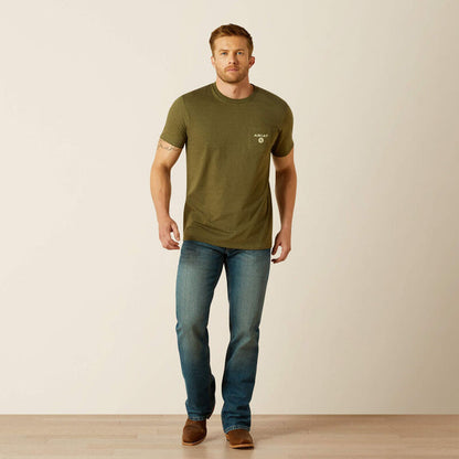 Ariat Men's Roped Diamond T-Shirt in Military Green