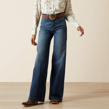 Ariat Women’s Ultra High Rise Rosalie Wide Leg Jean in Natalia