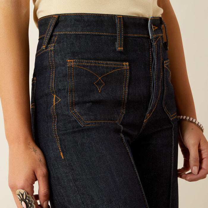 Ariat Women’s Ultra High Rise Tomboy Western Utility Wide Leg Jeans in Rinse