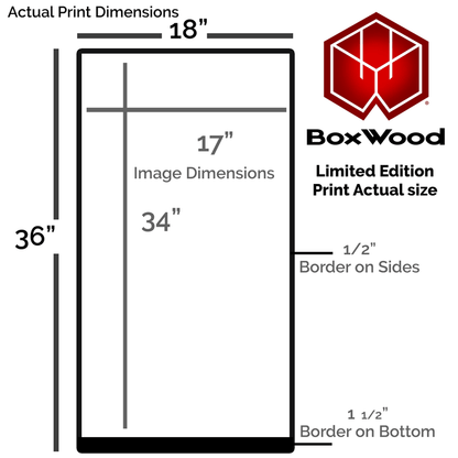 Arise - LIMITED EDITION - BoxWood Board Designs - 18" x 36" - - Awakening Print