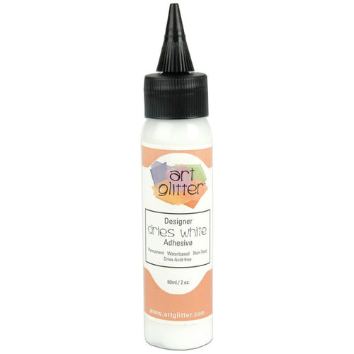 ART INSTITUTE GLITTER-Designer Dries Clear Adhesive is an industrial strength adhesive that adheres to the following: paper art, acetate transparency, cling vinyl, acrylic, ceramics, feather quills, wood, metal, polymer clay, shrink plastic, artificial and dried floral, glass, beads, rocks, shells, and non-washable fibers. Dries acid-free and remains permanently flexible. Available at Embellish Away located in Bowmanville Ontario Canada.
