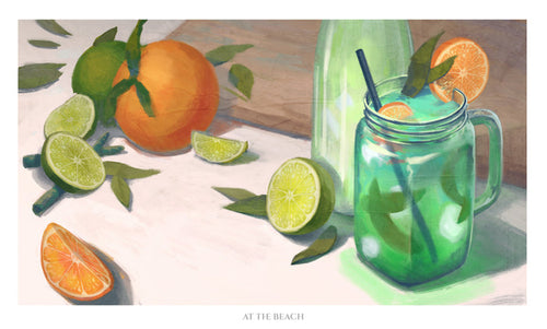 At the Beach - LIMITED EDITION - BoxWood Board Designs - 20" x 30" - - Thrive Print