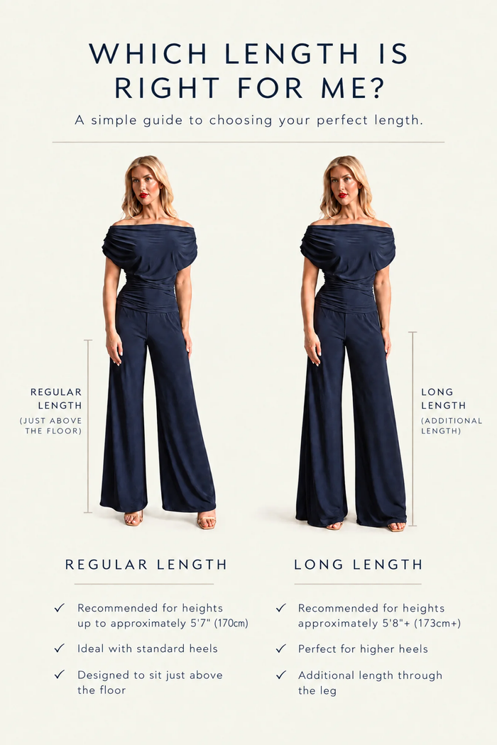 Length guide: Atom Label Carbon Bardot Wide Leg Jumpsuit – Cobalt Blue Regular Length. ATOM LABEL. Shop ATOM LABEL at Dotique