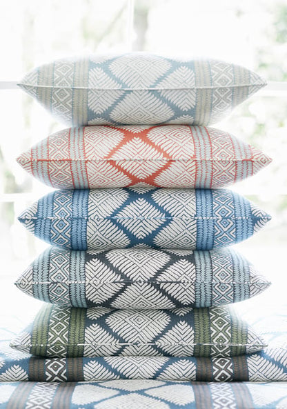 Austin Pillow Cover in Coral, Thibaut Pillows