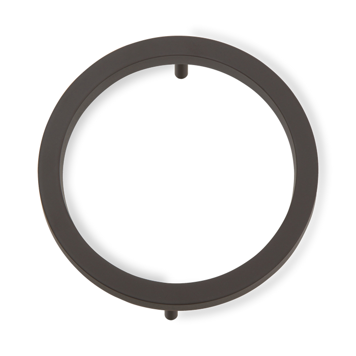 A seamless oil rubbed bronze house number written in a narrow and modern font.