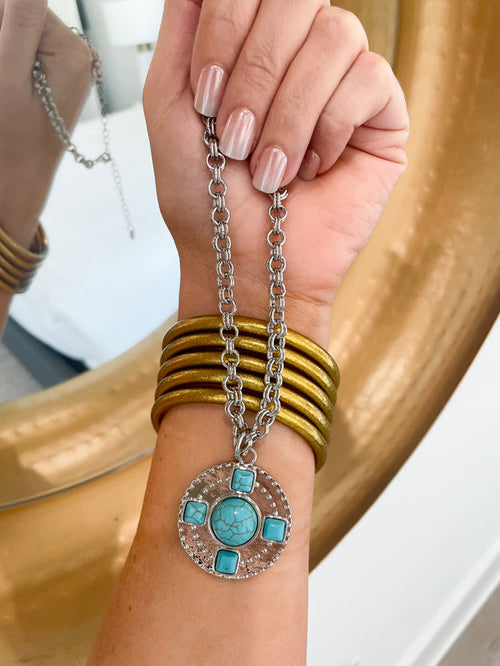 Azure Pendant Necklace-Silver