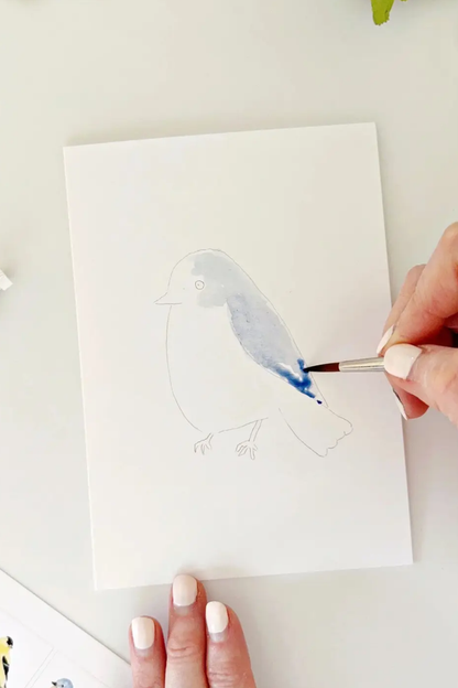 Backyard Birds Paintable Notecards