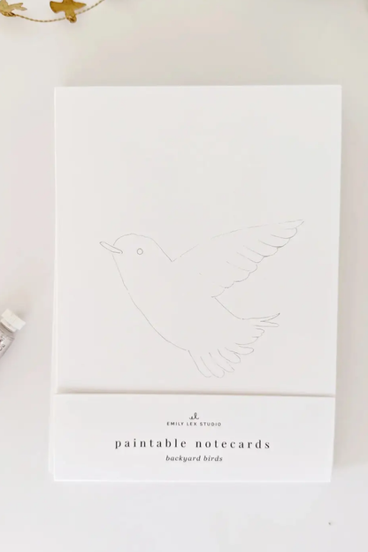 Backyard Birds Paintable Notecards