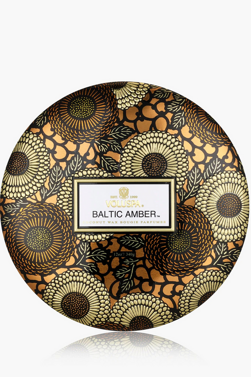 Baltic Amber 3W Tin Candle