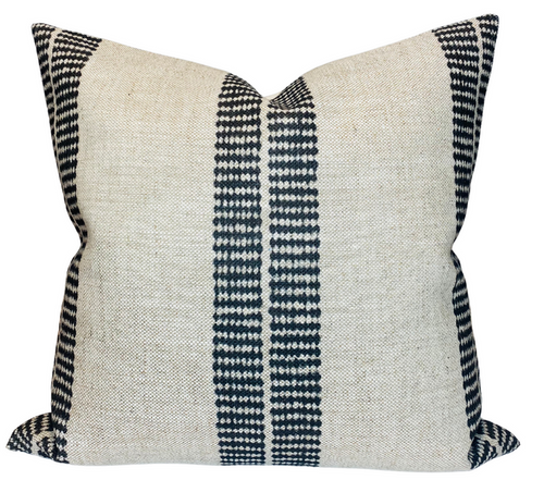 Band Pillow Cover in Jet, McLaurin + Piercy Textiles