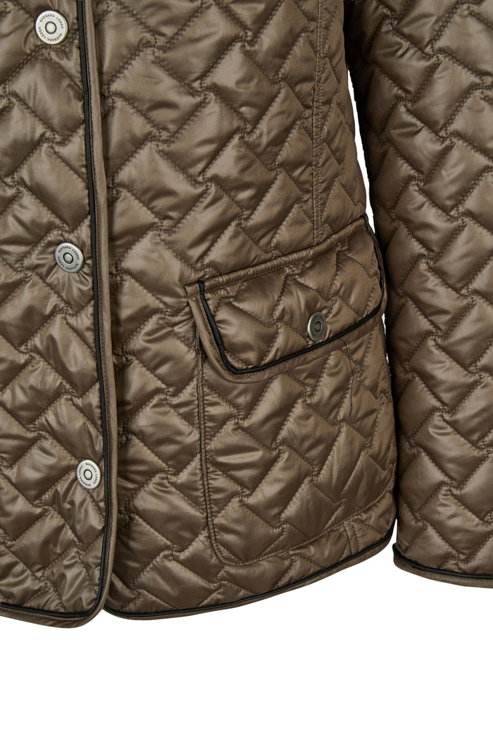 Barbara Lebek 10820062 Reversible Quilted Jacket - Nougat Shop Barbara Lebek at Dotique