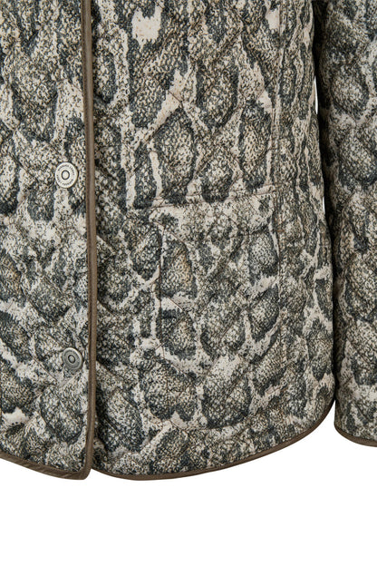 Barbara Lebek 10820062 Reversible Quilted Jacket - Nougat close up You can Shop Barbara Lebek at Dotique