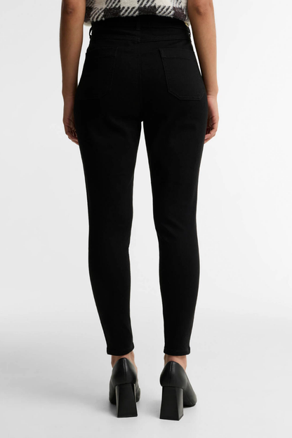 Barbour International Gabriette Skinny Jean Black LTR0447 back view. Shop Barbour International at Dotique
