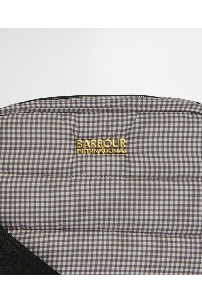 Barbour International Monaco Check Crossbody Truffle Check Bag LBA0584 check detail Shop Barbour International at Dotique