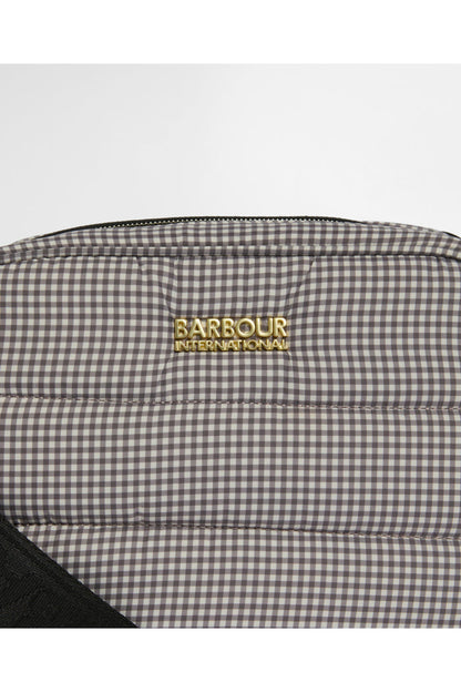 Barbour International Monaco Check Crossbody Truffle Check Bag LBA0584 check detail Shop Barbour International at Dotique