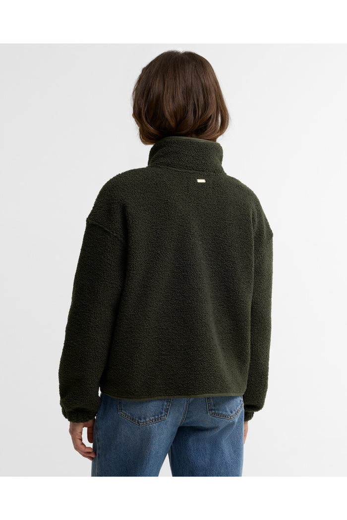Barbour Mabel Fleece Olive LFL0095 back view Shop Barbour at Dotique