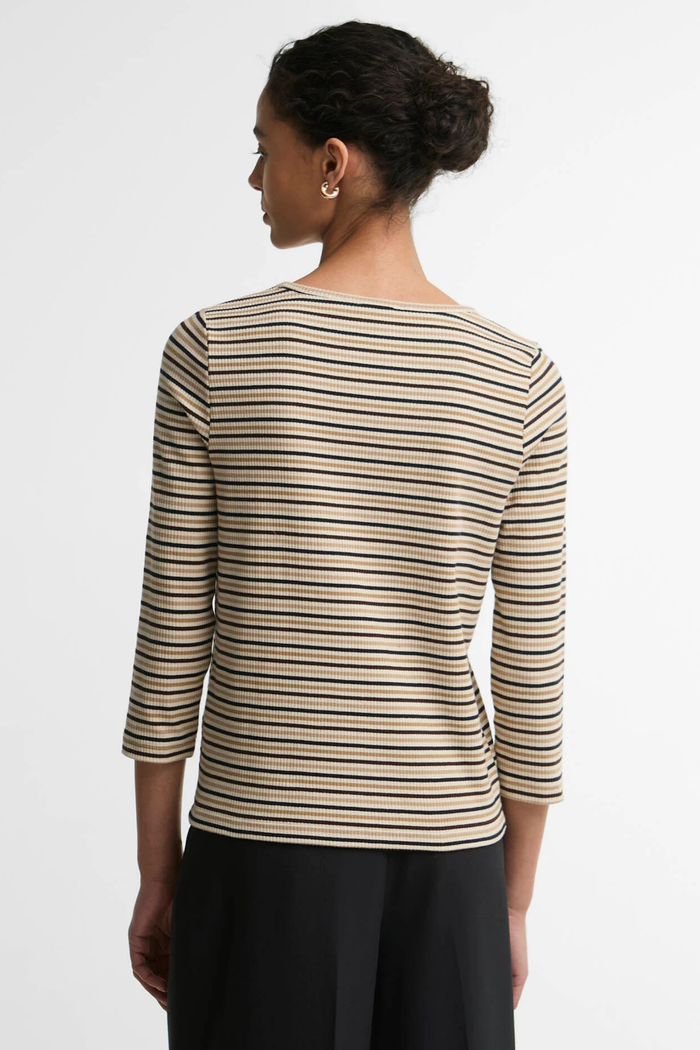 Barbour Wynn Striped Top Birchwood Stripe LML0937 rear view Shop Barbour at Dotique