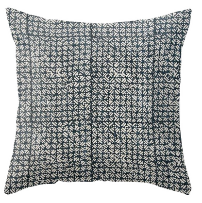 Batik Pillow Cover in Pacific Blue, Walter G Textiles