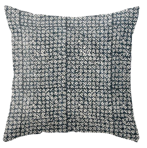 Batik Pillow Cover in Pacific Blue, Walter G Textiles