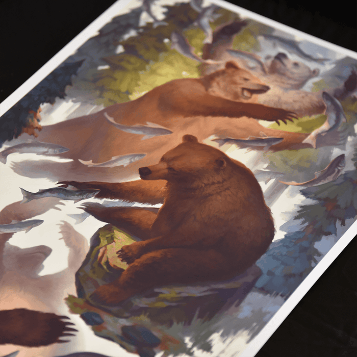 Bear Forest - LIMITED EDITION - BoxWood Board Designs - 18" x 36" - - Thrive Print
