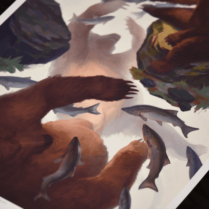Bear Forest - LIMITED EDITION - BoxWood Board Designs - 18" x 36" - - Thrive Print