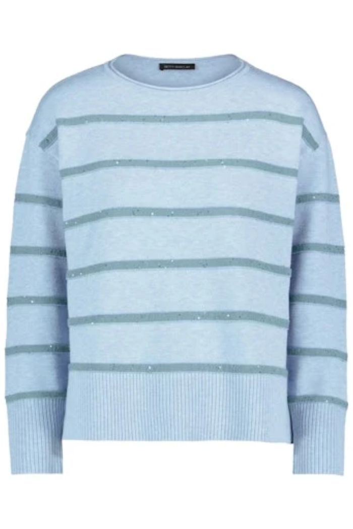Betty Barclay 5494/2033 Knitted Jumper with Sequin Detailing Blue Shop Betty Barclay at Dotique