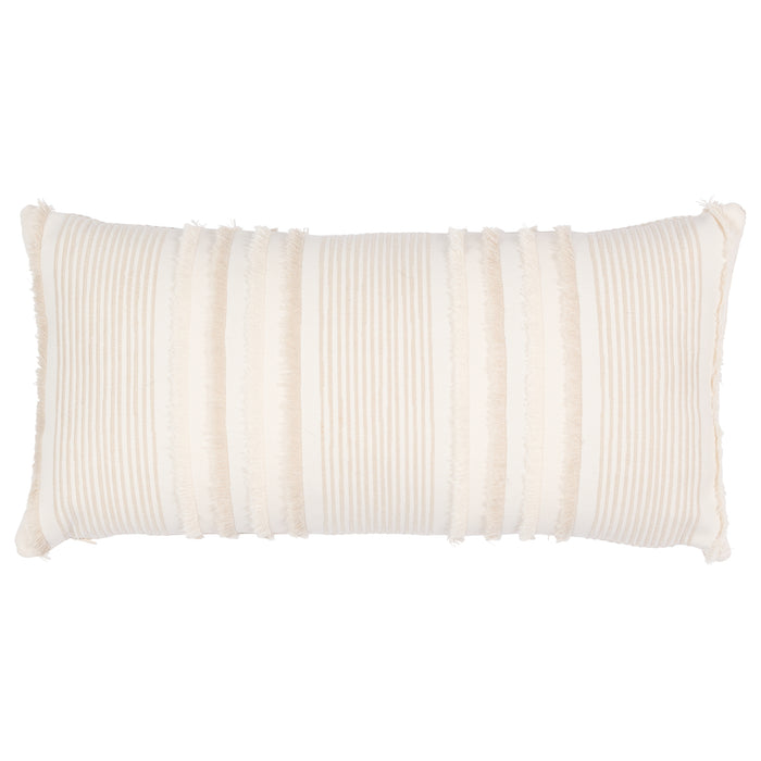 Billy Embroidered Pillow Cover in Natural, Indoor Outdoor Pillow - Schumacher Textiles
