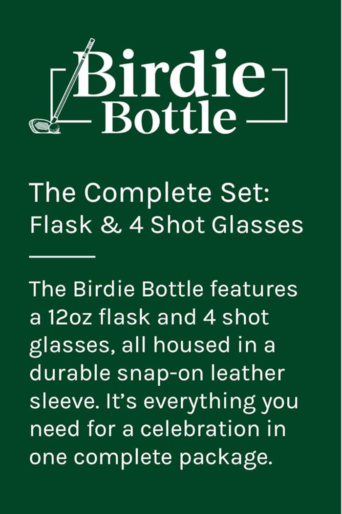 Birdie Bottle 12oz Flask Set - Black