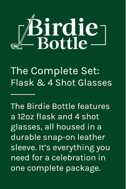 Birdie Bottle 12oz Flask Set - Black