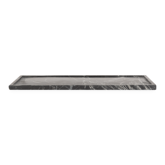 Beautifully handcrafted by skilled artisans, the Marble Collection accessories are made from black marble with natural white veins.