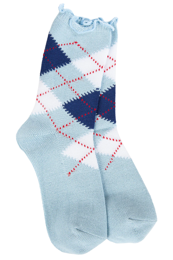Blue Argyle World’s Softest Socks