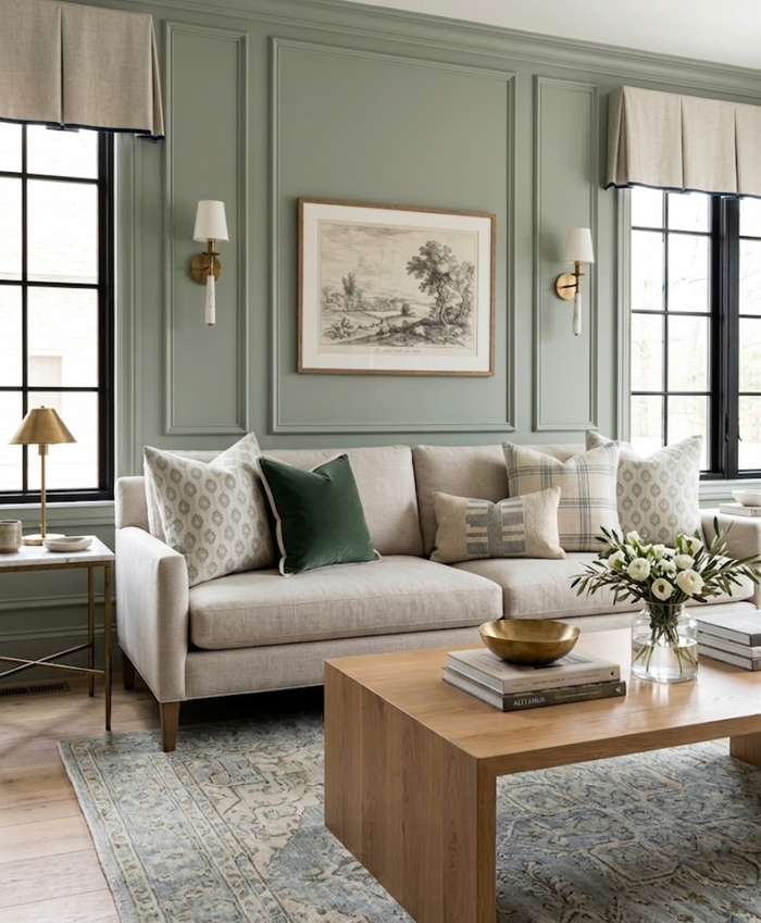 Bombay Pillow Cover in Moss, Walter G Textiles