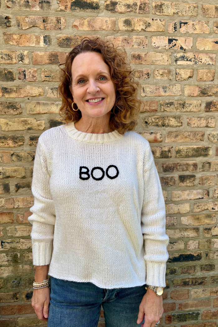 Boo Embroidered Sweater