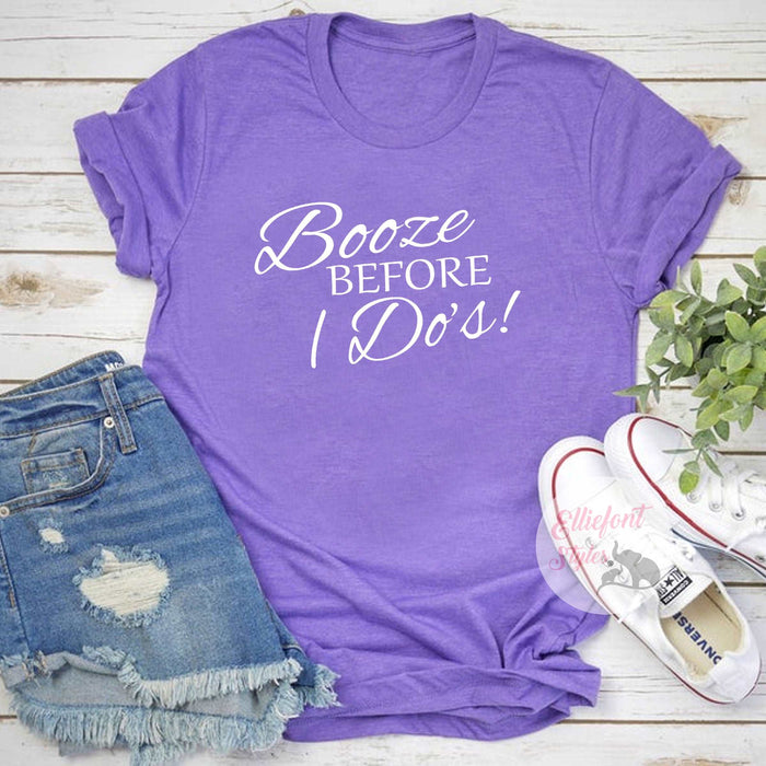 Booze Before I Do's Bachelorette Party Shirts
