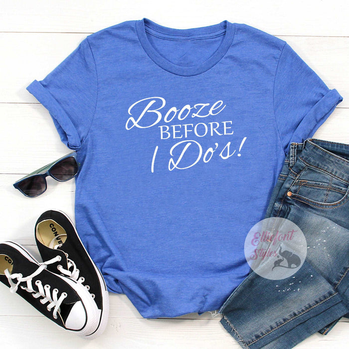 Booze Before I Do's Bachelorette Party Shirts