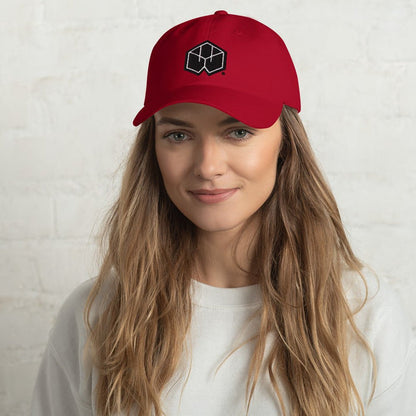 Boxwood Black Logo Baseball Cap - BoxWood Board Designs - Cranberry - -