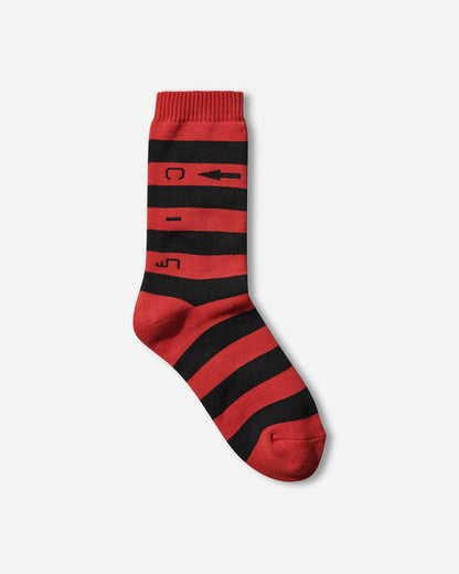 Cav Empt C2 Stripe Socks Red Underwear Socks CES29G01 RED