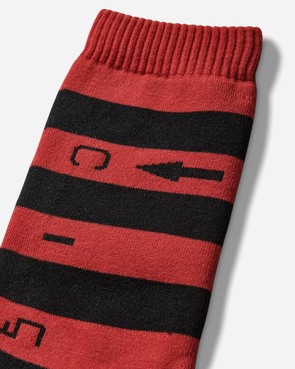 Cav Empt C2 Stripe Socks Red Underwear Socks CES29G01 RED