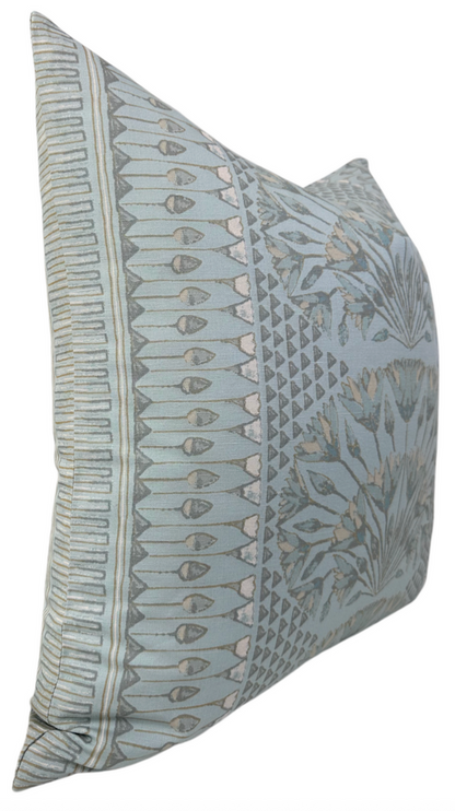 Cairo Pillow Cover in Spa Blue, Thibaut Pillows
