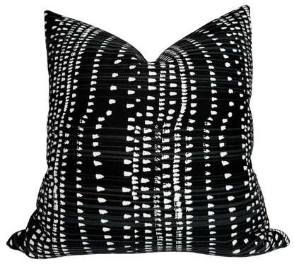 Cape Town Pillow Cover in Black, Thibaut Pillows