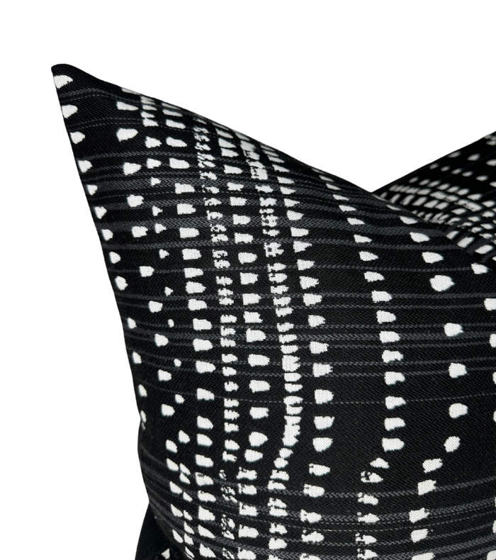 Cape Town Pillow Cover in Black, Thibaut Pillows