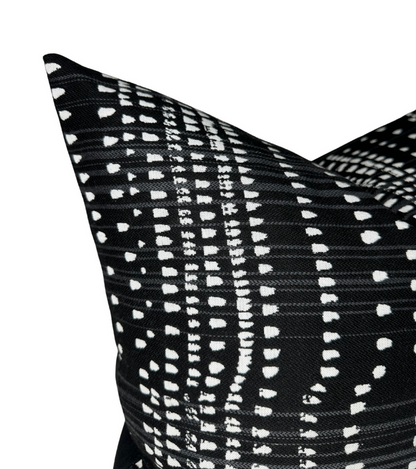 Cape Town Pillow Cover in Black, Thibaut Pillows