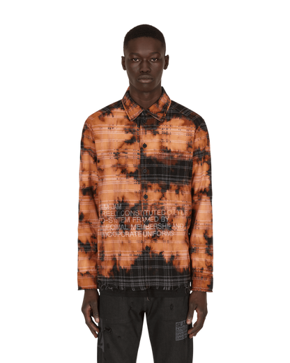 Slam Jam CHECK SHIRT Bleached Black Shirts Shortsleeve SJZMSH03FA04 BLB