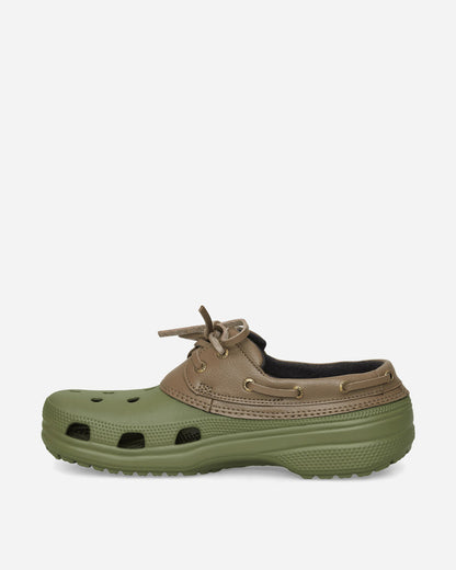 Crocs Classic Boat Shoe Army Green/Walnut Sandals and Slides Sandals and Mules CR.212022 AGWT