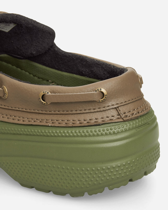 Crocs Classic Boat Shoe Army Green/Walnut Sandals and Slides Sandals and Mules CR.212022 AGWT