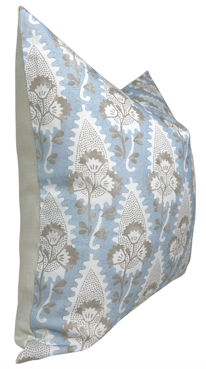 Cornwall Floral Pillow Cover in Spa Blue, Thibaut Pillows