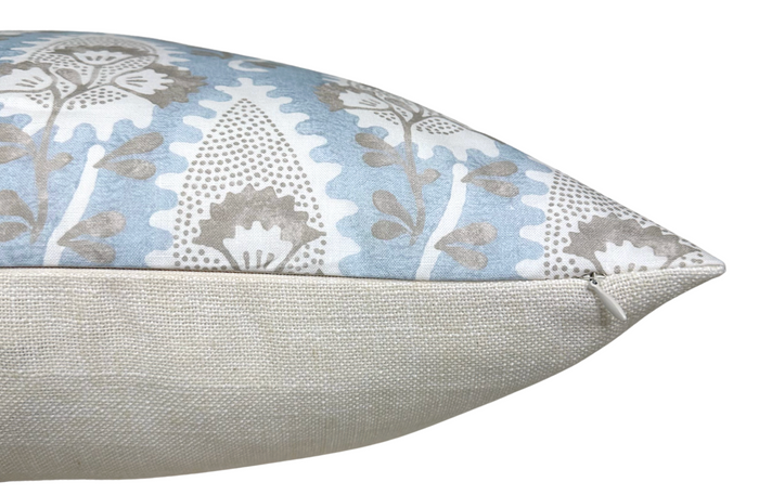 Cornwall Floral Pillow Cover in Spa Blue, Thibaut Pillows