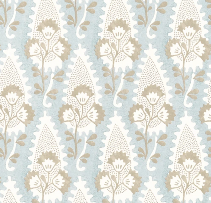 Cornwall Floral Pillow Cover in Spa Blue, Thibaut Pillows