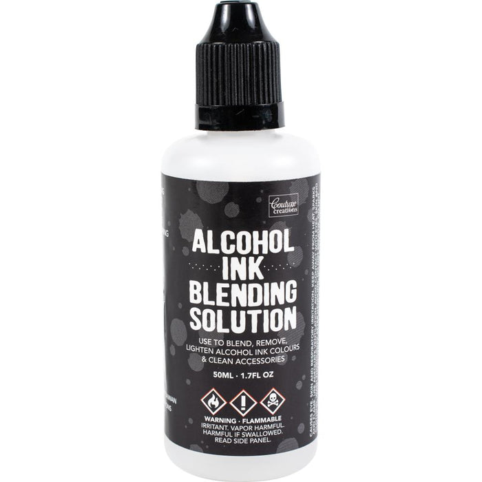 This alcohol ink blending solution can be used to lighten, blend and even remove alcohol ink dye colors as well as cleaning tools and accessories. This package contains 1.7oz of blending solution. Imported. Available at Embellish Away located in Bowmanville Ontario Canada.